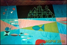 Dworzec PKP Warszawa Gdańska, dekoracja ścienna wnętrza, Warszawa