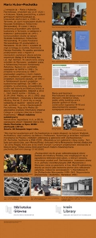 Maria Huber-Piechotka (1920-2020). Plakat informacyjny