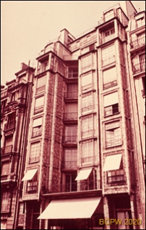 Budynek mieszkalny przy rue Franklin, widok zewnętrzny, Paryż, Francja