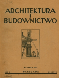 Architektura i Budownictwo 1927 nr 1