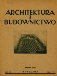 Architektura i Budownictwo 1927 nr 3