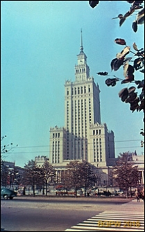 Pałac Kultury i Nauki, widok zewnętrzny od ulicy Marszałkowskiej, Warszawa