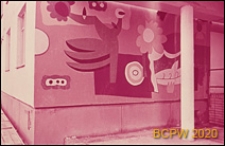 Eksperymentalny budynek mieszkalny z wielkoprzestrzennych element&oacute;w, fresk na ścianie, Moskwa, Rosja