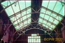 Giełda Berlage przy ulicy Damrak w centrum miasta, wnętrze, konstrukcja dachu, Amsterdam, Niderlandy