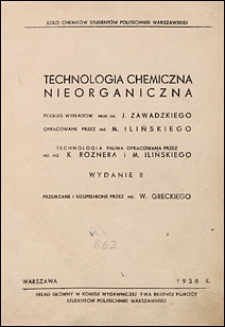 Technologia chemiczna nieorganiczna