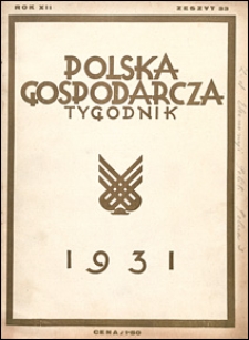 Polska Gospodarcza 1931 nr 33