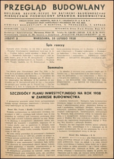 Przegląd Budowlany 1938 nr 2