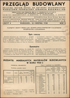 Przegląd Budowlany 1938 nr 4