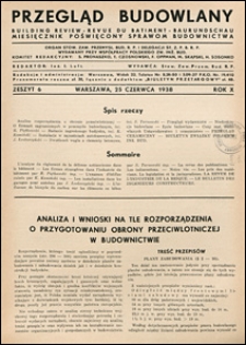 Przegląd Budowlany 1938 nr 6