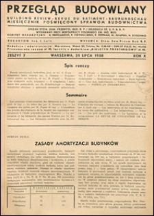 Przegląd Budowlany 1938 nr 7