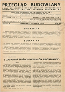 Przegląd Budowlany 1939 nr 3