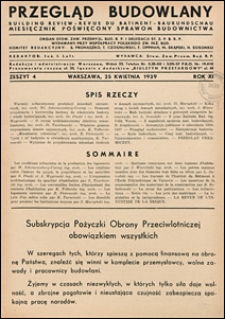 Przegląd Budowlany 1939 nr 4