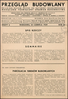 Przegląd Budowlany 1939 nr 6