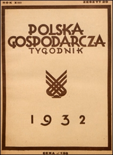 Polska Gospodarcza 1932 nr 29