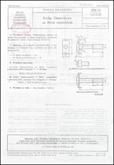 Śruby klamerkowe ze łbem wypukłym BN-76/1115-01 / [oprac. Centralne Laboratorium Przemysłu Wyrobów Metalowych, Zabrze].