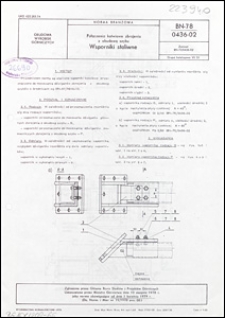 Połączenia kotwiowe zbrojenia z obudową szybu - Wsporniki staliwne BN-78/0436-02 / [Kazimierz Parkosz, Kazimierz Mr&oacute;z ; oprac. Gł&oacute;wne Biuro Studi&oacute;w i Projekt&oacute;w G&oacute;rniczych].