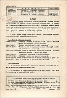 Zbiorniki i urządzenia transportu pneumatycznego do przewozu luzem materiał&oacute;w rozdrobnionych - Wymagania i badania odbiorcze BN-70/2086-01 / Zjednoczenie Przedsiębiorstw Remontowych Maszyn i Urządzeń Budownictwa.