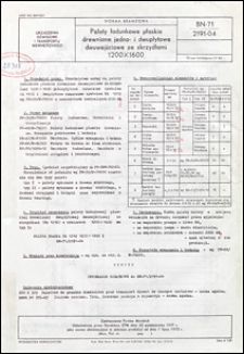 Palety ładunkowe płaskie drewniane jedno- i dwupłytowe dwuwejściowe ze skrzydłami 1200x1600 BN-71/2191-04 / Zjednoczenie Portów Morskich.