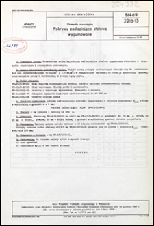 Elementy rurociągów - Pokrywy zaślepiające stalowe wygumowane BN-69/2216-13 / Instytucja opracowująca normę: Biuro Projektów Przemysłu Organicznego, Warszawa.