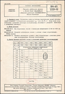 Naczynia cylindryczne pionowe z dwoma dnami elipsoidalnymi i płaszczem grzewczym nieodejmowalnym - Wytyczne konstrukcyjne BN-65/2221-13 / Biuro Projekt&oacute;w Przemysłu Organicznego i Tworzyw Sztucznych &rdquo;PROERG&rdquo; Warszawa.