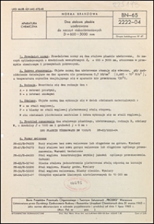 Dna stalowe płaskie użebrowane do naczyń niskociśnieniowych D = 600 &divide; 3000 mm BN-65/2222-04 / Biuro Projekt&oacute;w Przemysłu Organicznego i Tworzyw Sztucznych "PROERG&rdquo; Warszawa.
