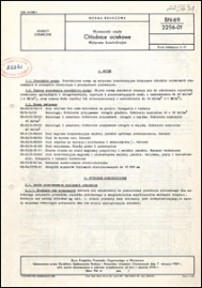 Wymienniki ciepła - Chłodnice ociekowe - Wytyczne konstrukcyjne BN-69/2256-01 / Biuro Projekt&oacute;w Przemysłu Organicznego, Warszawa.