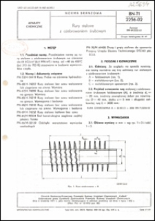 Rury stalowe z ożebrowaniem śrubowym BN-71/2256-02 / Ośrodek Badawczo-Rozwojowy Przemysłu Budowy Urządzeń Chemicznych "CeBeA".