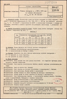 Kr&oacute;ćce obsługowe dz=133&divide;273mm ze śrubami odrzucanymi na Pnom 6,10 i 16 kG/cm2 BN-67/2211-19 / Instytucja opracowująca normę: Biuro Projekt&oacute;w Przemysłu Organicznego i Tworzyw Sztucznych PROERG Warszwa.