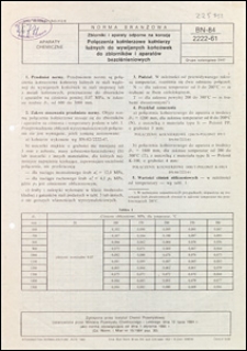 Zbiorniki i aparaty odporne na korozję - Połączenia kołnierzowe kołnierzy luźnych do wywijanych końc&oacute;wek do zbiornik&oacute;w i aparat&oacute;w bezciśnieniowych BN-84/2222-61 / instytucja opracowująca normę - Biuro Projekt&oacute;w Przemysłu Organicznego, Warszawa.