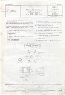 Mieszadła wirnikowe stalowe otwarte d=200&divide;800 mm BN-75/2225-06 / instytucja opracowująca normę - Biuro Projekt&oacute;w Przemysłu Organicznego, Warszawa.