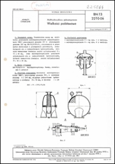 Multihydrocyklony jednostopniowe - Wielkości podstawowe BN-73/2270-06 / Ośrodek Badawczo-Rozwojowy Przemysłu Budowy Urządzeń Chemicznych CEBEA.
