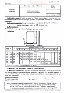 Blachy wzmacniające pod łapy wspornikowe BN-64/2212-03 / Biuro Projekt&oacute;w Przemysłu Organicznego i Tworzyw Sztucznych "Proerg" Warszawa.