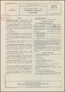 Rurociągi stalowe układane w ziemi - Określenie zagrożenia korozyjnego BN-66/2302-01 / Centralne Laboratorium Gazownictwa.