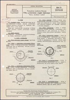 Przemysłowe urządzenia filtracyjne - Filtry pr&oacute;żniowe ciągłe bębnowe - Nazwy, określenia i podział BN-71/2370-03 / Centralne Biuro Konstrukcyjne Urządzeń Chemicznych.