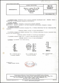 Dławnice z gwintem P11 do P48 do przewod&oacute;w elektrycznych - Podkładki - Wymiary BN-72/3068-17 / Ośrodek Badawczo-Rozwojowy Sprzętu Elektrotechnicznego ELGOS, Czechowice-Dziedzice.