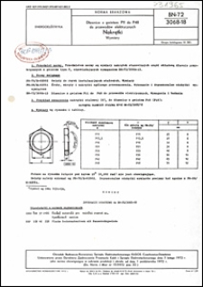 Dławnice z gwintem P11 do P48 do przewod&oacute;w elektrycznych - Nakrętki - Wymiary BN-72/3068-18 / Ośrodek Badawczo-Rozwojowy Sprzętu Elektrotechnicznego ELGOS, Czechowice-Dziedzice.