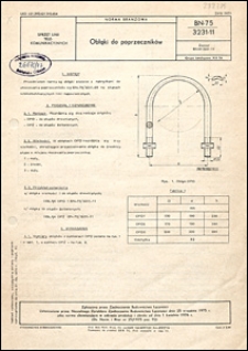 Obłąki do poprzecznik&oacute;w BN-75/3231-11 / autor projektu normy - Jerzy Kloza ; instytucja opracowująca normę - Zjednoczenie Budownictwa Łączności.