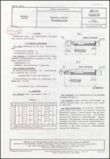 Narzędzia jubilerskie - Kształtowniki BN-75/4580-01 / instytucja opracowująca normę - Ośrodek Badawczo-Rozwojowy PWM MEDOM, Krak&oacute;w.