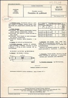 Gwoździe szewskie - Gwoździe do podk&oacute;wek BN-70/5028-05 / Centralne Laboratorium Przemysłu Wyrob&oacute;w Metalowych.