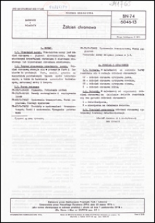 Ż&oacute;łcień chromowa BN-74/6046-13 / Zjednoczenie Przemysłu Farb i Lakier&oacute;w.