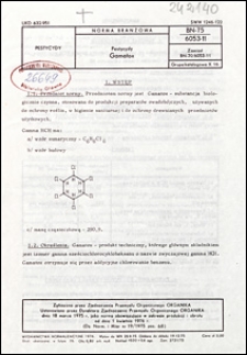 Pestycydy - Gamatox BN-75/6053-11 / Elżbieta Matuszewska, Alicja Pierzchała ; Zakłady Chemiczne Azot.
