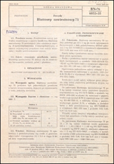 Zoocydy - Blattosep zawiesinowy 75 BN-76/6053-35 / Zjednoczenie Przemysłu Organicznego ORGANIKA.