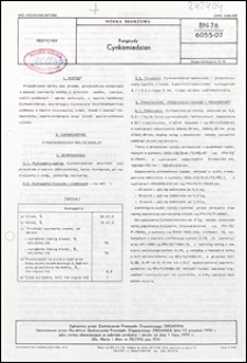 Fungicydy - Cynkomiedzian BN-76/6055-07 / Elżbieta Matuszewska, Alicja Pierzchała ; Zakłady Chemiczne ORGANIKA-AZOT.