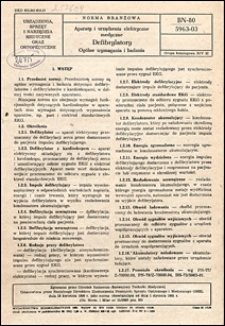 Aparaty i urządzenia elektryczne medyczne - Defibrylatory - Og&oacute;lne wymagania i badania BN-80/5963-03 / autorzy projektu normy - J. Barakiewicz, P. Gibiński, S. Latos, K. Sroka, K. Stanek ; instytucja opracowująca normę - Ośrodek Badawczo-Rozwojowy Techniki Medycznej w Warszawie.