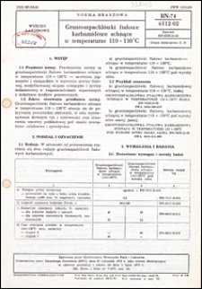 Gruntoszpachlówki ftalowe karbamidowe schnące w temperaturze 110÷130°C BN-74/6112-02 / autor projektu normy - Małgorzata Wichrowska ; instytucja opracowująca normę - Kujawska Fabryka Farb i Lakierów - Włocławek.