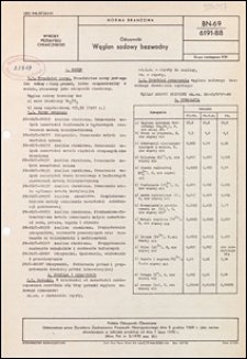 Odczynniki - Węglan sodowy bezwodny BN-69/6191-88 / Polskie Odczynniki Chemiczne.