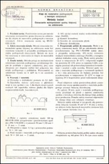 Kleje do materiał&oacute;w podłogowych z tworzyw sztucznych - Metody badań - Oznaczanie wytrzymałości spoiny klejowej na oddzieranie BN-84/6301-10/16 / autorzy projektu normy - Alicja Szurek, Jerzy Skrzypkowski ; instytucja opracowująca normę - Instytut Techniki Budowlanej.