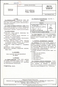 Żywice poliestrowe - Poles 50/23 BN-74/6335-01 / Zjednoczenie Przemysłu Organicznego.