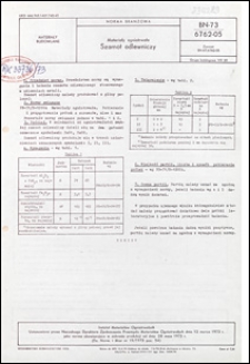 Materiały ogniotrwałe - Szamot odlewniczy BN-73/6762-05 / Instytut Materiał&oacute;w Ogniotrwałych.