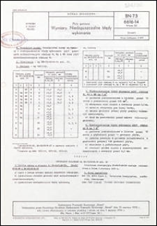 Płyty gumowe - Wymiary - Niedopuszczalne błędy wykonania BN-73/6616-14 Arkusz 02 / Zjednoczenie Przemysłu Gumowego "Stomil".